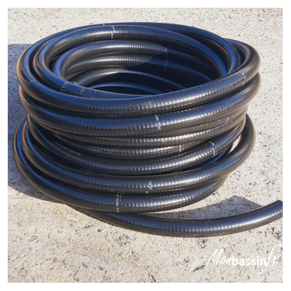 Tuyau souple 19-20 mm - renforcé noir