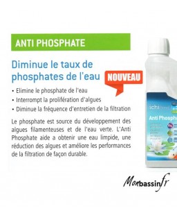 Produit anti phosphate pour bassin d'ornement et bassin d'agrément  Anti  phosphate et anti algue - solution contre la prolifération des algues