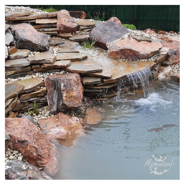 Pierres Plates Népal Cascade | Palette 250-1000 kg | MonBassin.fr