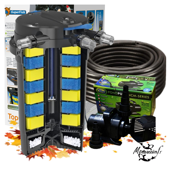 vue eclaté kit filtration pression - bassin pro