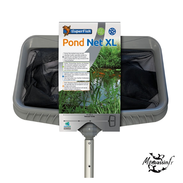 Pack Épuisette XL Télescopique + Brosse 45cm - Kit Entretien Bassin Pro