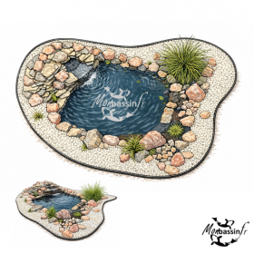 Pack bassin avec cascade 8500 L – Kit complet EPDM & filtration