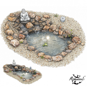 Pack Bassin et cascade 1500 Litres