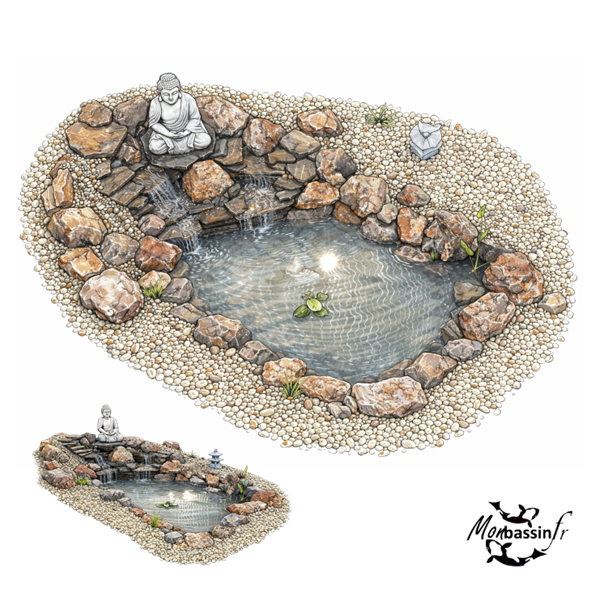 Pack Bassin et cascade 1500 Litres