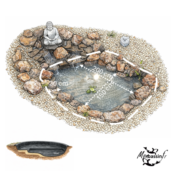 dimension bassin 1500