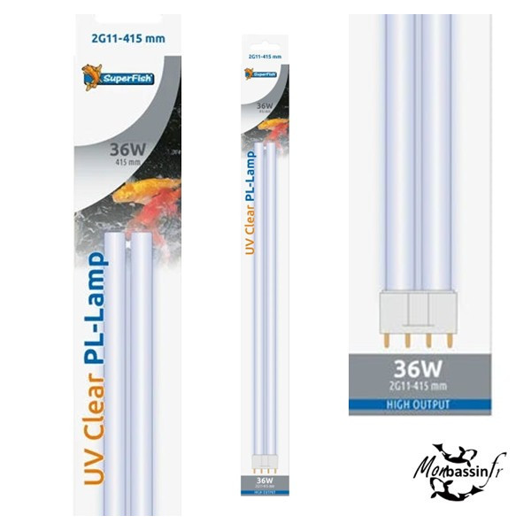 Néon UV 36W 2G11 SUPERFISH 415mm - Remplacement Bassin
