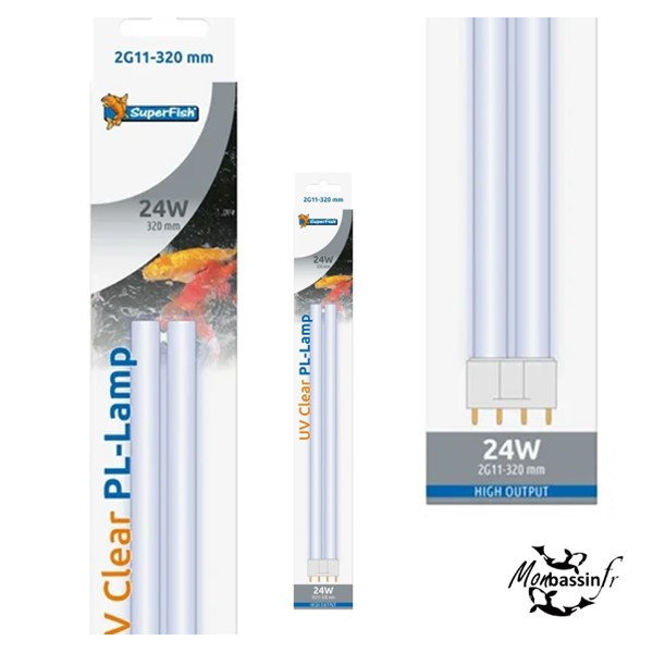 Néon UV 24W 2G11 SUPERFISH 320mm - Remplacement Bassin