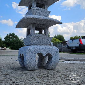 Lanterne Japonaise Kyoto 100 cm Granit - Jardin Zen Bassin | Nord