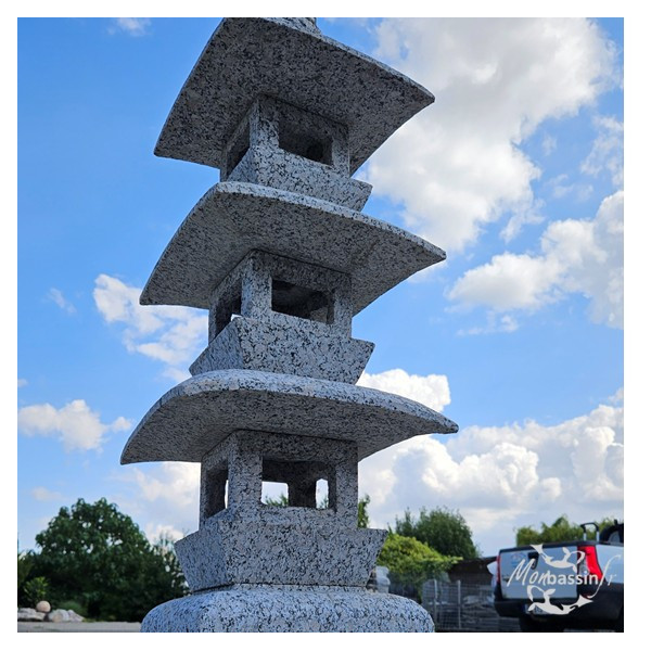 Lanterne Japonaise Kyoto 100 cm Granit - Jardin Zen Bassin | Nord