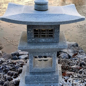 Lanterne Japonaise Kanjuji 80 cm Granit - Style Temple Bassin | Nord