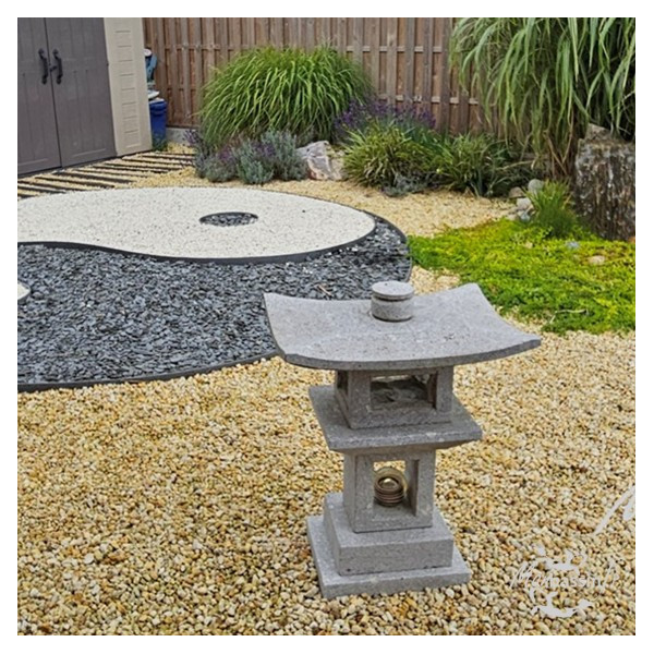 Lanterne Japonaise Kanjuji 80 cm Granit - Style Temple Bassin | Nord