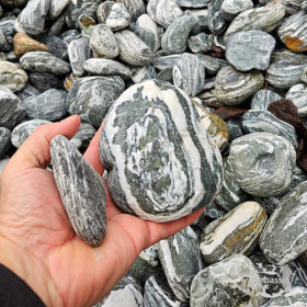 Galets Anatolia 60/100 mm - Gros Galets Veinés | MonBassin.fr