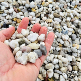 Galet Saxon Quartz 12/16 mm – Quartz Blanc Roulé | MonBassin.fr