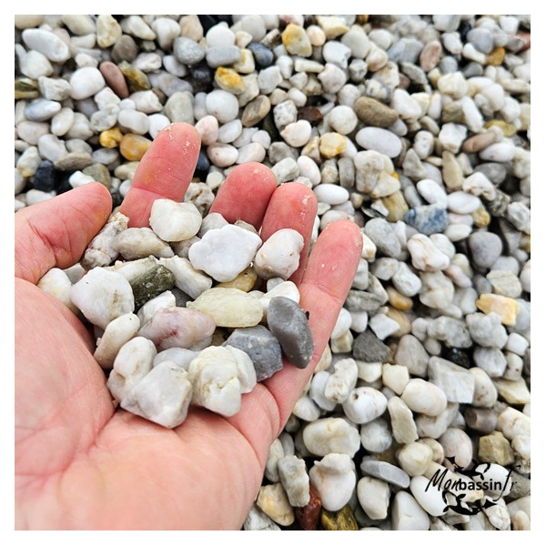 Galet Saxon Quartz 12/16 mm – Quartz Blanc Roulé | MonBassin.fr