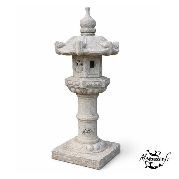 Lanterne Kasuga 100 cm – Granit Massif Japonais | MonBassin.fr