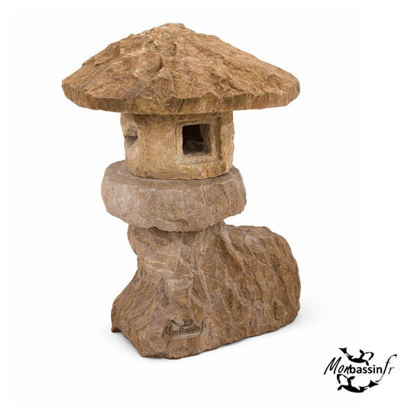 Lanterne Yamatoro 75 cm – Grès Rustique Japonais | MonBassin.fr