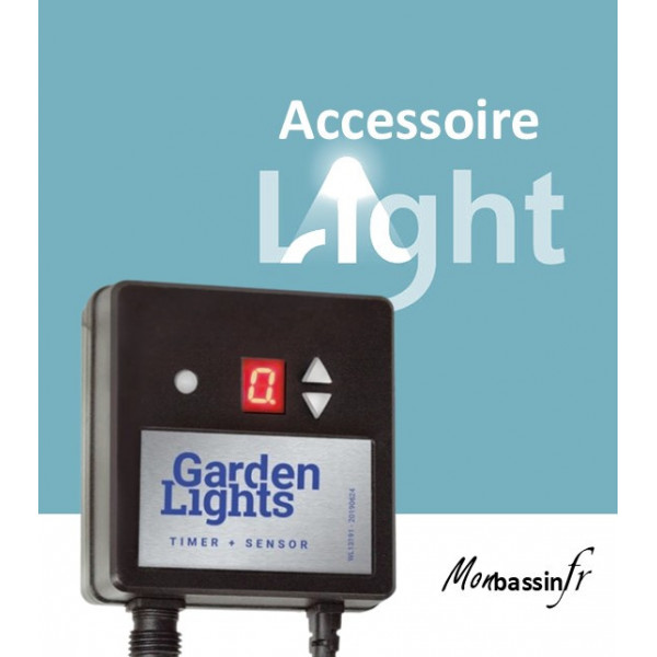 Minuteur + capteur crépusculaire éclairage jardin 12V – Allumage automatique au coucher du soleil