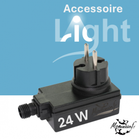 Transformateur 12V 24W éclairage jardin – IP44 extérieur
