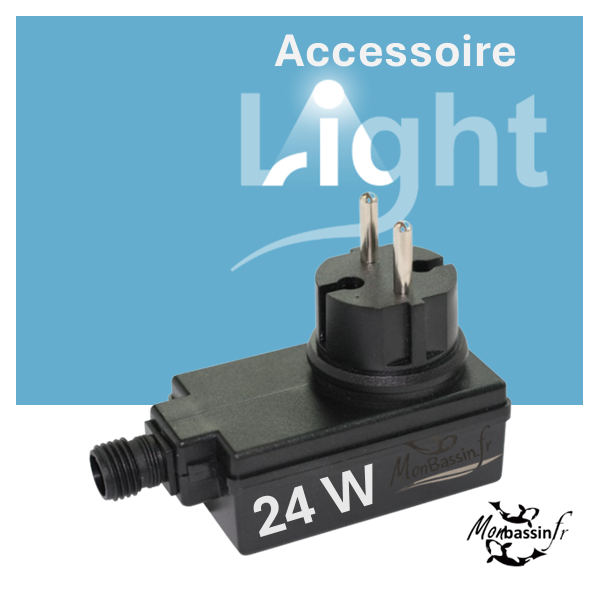 Transformateur 12V 24W éclairage jardin – IP44 extérieur