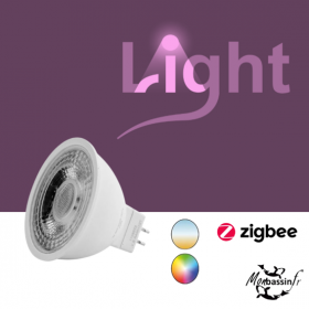 Ampoule MR16 5W Zigbee RVB 12V – Spot connecté Smart Life GU5.3