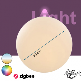 Sphère lumineuse Round 30 Zigbee RVB 12V – Ambiance jardin connectée