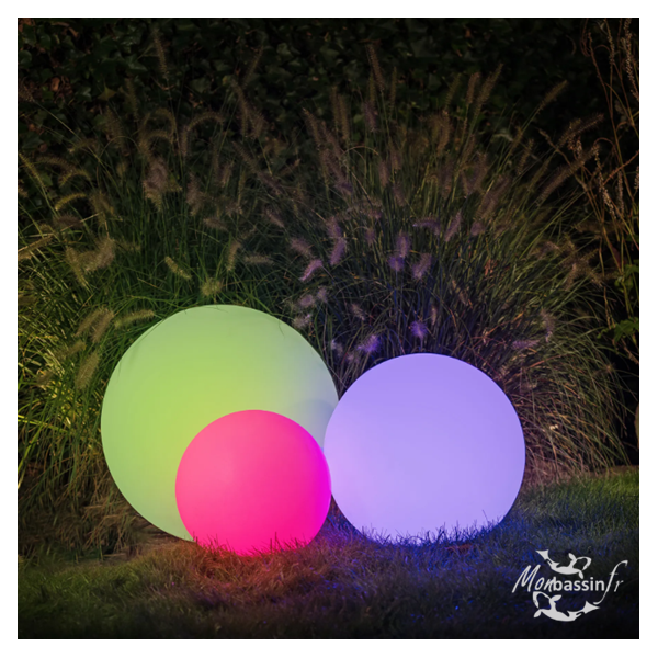 Sphère lumineuse Round 30 Zigbee RVB 12V – Ambiance jardin connectée