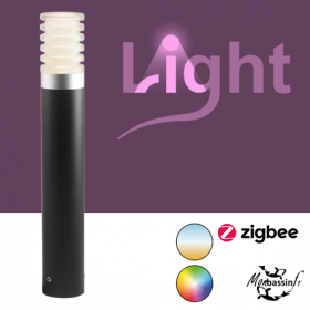 Borne Arco 40 Smart Zigbee – Balisage connecté RVB pour allées et terrasses