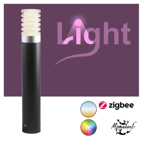 Borne Arco 40 Smart Zigbee – Balisage connecté RVB pour allées et terrasses