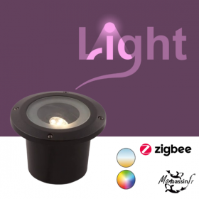 Spot encastré Rubum Smart Zigbee – Projecteur sol RVB connecté 12V