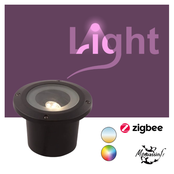 Spot encastré Rubum Smart Zigbee – Projecteur sol RVB connecté 12V
