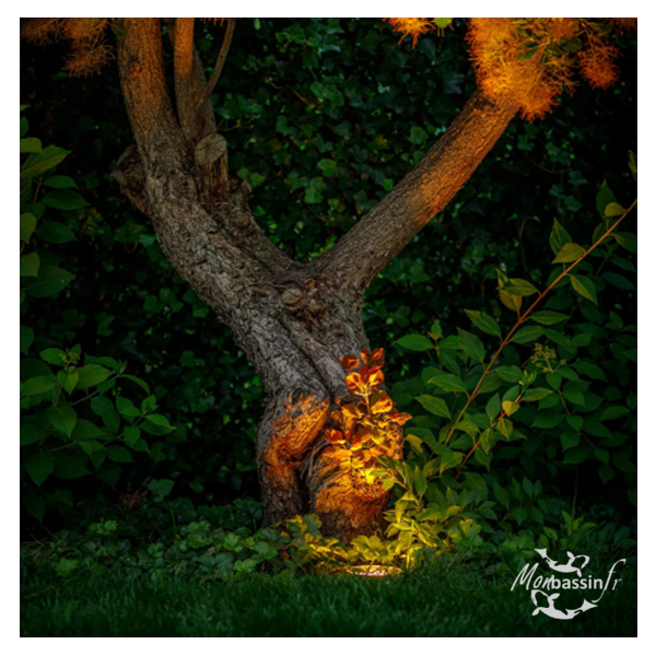 Spot encastré sol Rubum Zigbee RVB 12V – Projecteur montant connecté