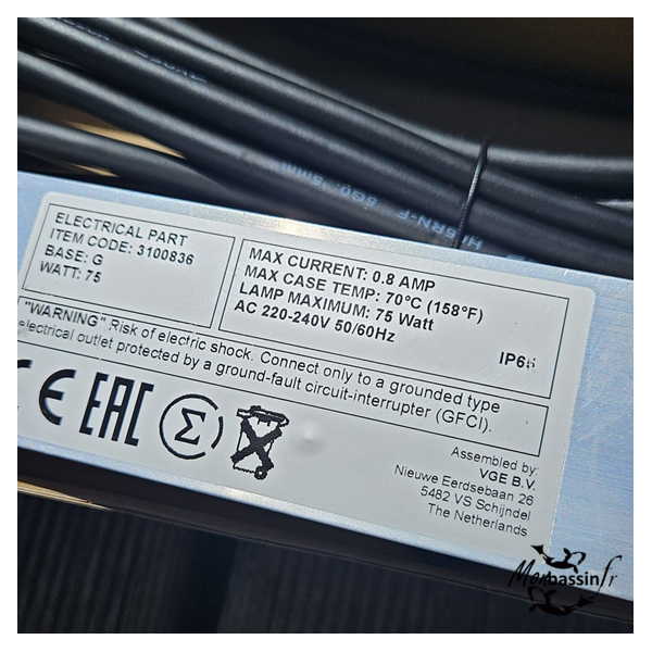 Ballast UV amalgame 75W – neuf déstockage – compatible AquaForte Air Aqua Superfish