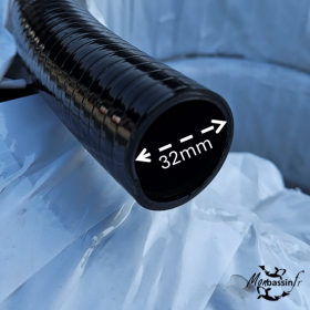 Tuyau souple renforcé 32 mm noir | Fabriqué en France | MonBassin.fr