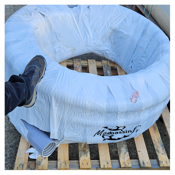 Tuyau souple 110 mm gris à enterrer | Sortie filtration bassin