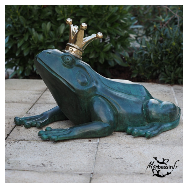 Statue Prince Grenouille Fontaine Bronze | MonBassin.fr
