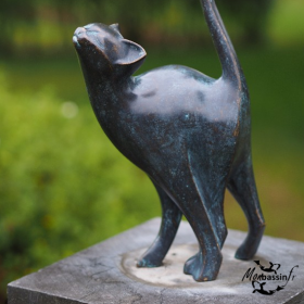 Statue Chat Bronze Jardin | MonBassin.fr