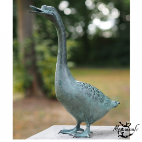 Statue Oie Bronze Bassin Jardin | MonBassin.fr