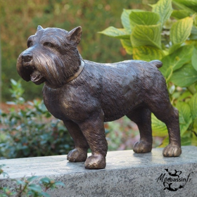 Statue Chien Terrier Bronze Jardin | MonBassin.fr