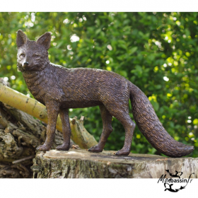 Statue Renard Bronze Jardin | MonBassin.fr