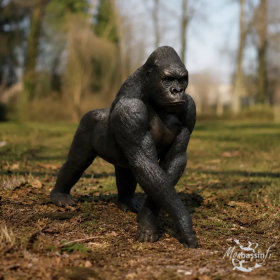 Statue Gorille Bronze Grandeur Nature | MonBassin.fr
