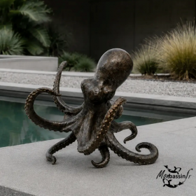 Statue Poulpe Bronze Design Piscine Jardin | MonBassin.fr