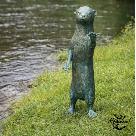 Statue Loutre Bronze Bassin Jardin | MonBassin.fr