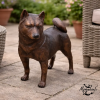 Statue Shiba Inu Bronze Jardin | MonBassin.fr