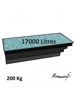 bassin - bio - baignade - aquaworld - resine - polyester - escalier - rectangulaire - 17 000 litres