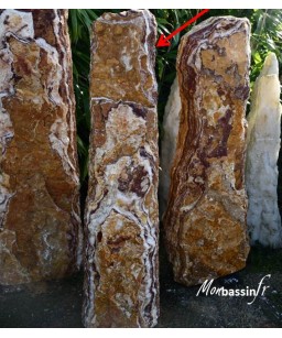 zoom pierre decorative - menhir - jardin - totem
