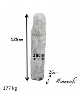 dimensions pierre deco droite - menhir monolith blanc