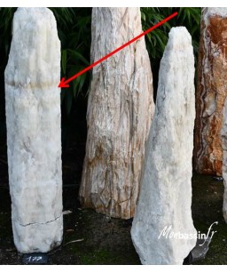 exterieur pierre deco droite - menhir monolith blanc
