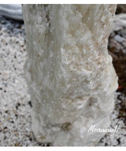 poids gros menhir de quartz blanc pour exterieur jardin