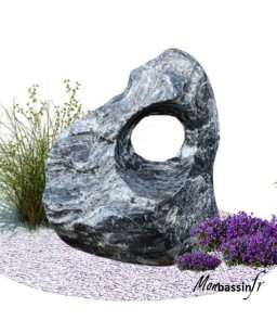 pierre decorative - troué - marbre - jardin exterieur