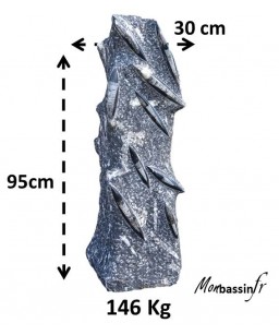 dimension - pierre decorative - exterieur - menhir - fossil - rare